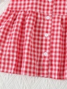 Blusa con Volantes y Estampado de Cuadros Luxeira