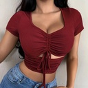 Camiseta Fruncida con Cordón Luxeira