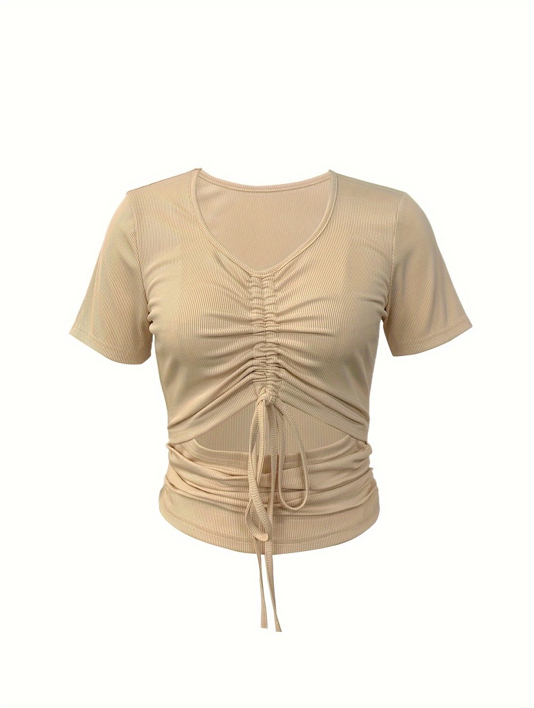 Camiseta Fruncida con Cordón Luxeira