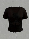 Camiseta Fruncida con Cordón Luxeira