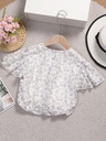 Blusa de Verano Floral con Mangas Acampanadas Luxeira