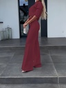 Conjunto de Dos Piezas: Top de Manga Corta con Cuello Redondo y Pantalones Rectos de Cintura Alta Luxeira