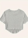 Top de Canalé Liso con Cuello Redondo Luxeira
