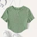 Top de Canalé Liso con Cuello Redondo Luxeira