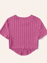 Top de Canalé Liso con Cuello Redondo Luxeira