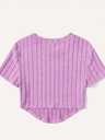 Top de Canalé Liso con Cuello Redondo Luxeira