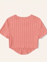 Top de Canalé Liso con Cuello Redondo Luxeira