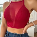 Top de Malla con Contraste y Tirantes Cruzados Luxeira