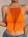 Top de Malla con Contraste y Tirantes Cruzados Luxeira
