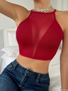 Top de Malla con Contraste y Tirantes Cruzados Luxeira
