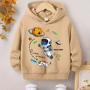 Sudadera con Capucha con Estampado de Astronauta y Planeta Luxeira