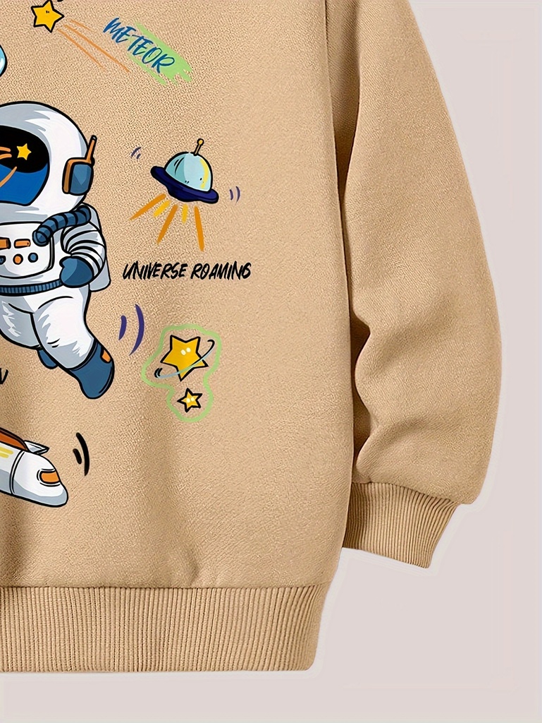 Sudadera con Capucha con Estampado de Astronauta y Planeta Luxeira