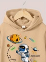 Sudadera con Capucha con Estampado de Astronauta y Planeta Luxeira
