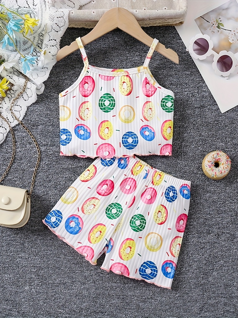 Conjunto de Camiseta y Short con Estampado de Flores Luxeira