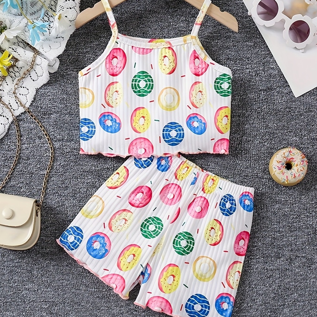 Conjunto de Camiseta y Short con Estampado de Flores Luxeira