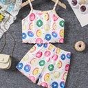 Conjunto de Camiseta y Short con Estampado de Flores Luxeira