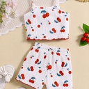 Conjunto de Camiseta y Short con Estampado de Flores Luxeira