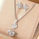 Set de 4 Piezas de Joyería: Collar, Pendientes y Anillo