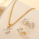 Set de 4 Piezas de Joyería: Collar, Pendientes y Anillo
