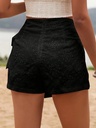 Falda Short con Lazo Bordado y Detalles de Ojales Luxeira