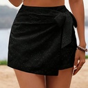 Falda Short con Lazo Bordado y Detalles de Ojales Luxeira