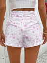 Falda Short con Lazo Bordado y Detalles de Ojales Luxeira