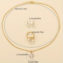 Set de Joyería de Lujo con Diamantes de Imitación - Incluye Collar, Aretes y Anillo