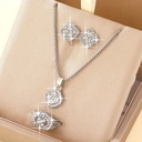 Set de Joyería de Lujo con Diamantes de Imitación - Incluye Collar, Aretes y Anillo