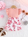 Conjunto de Top con Lazo y Shorts con Estampado Floral Luxeira