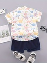 Conjunto de Camisa de Dinosaurios y Short Luxeira