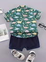 Conjunto de Camisa de Dinosaurios y Short Luxeira