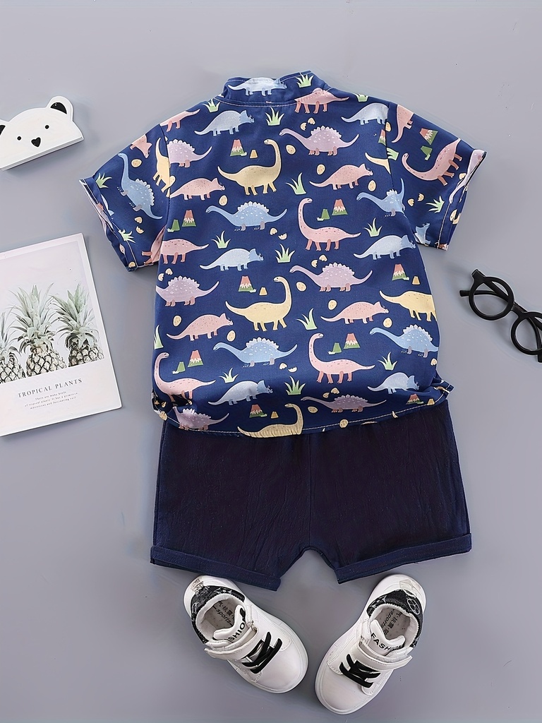Conjunto de Camisa de Dinosaurios y Short Luxeira