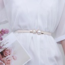 Cinturón Elástico Retro con Hebillas de Metal para Vestidos