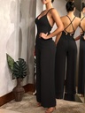 Enterizo de Cuello en V Cruzado y Espalda Descubierta Luxeira