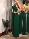 Enterizo de Cuello en V Cruzado y Espalda Descubierta Luxeira