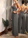 Enterizo de Cuello en V Cruzado y Espalda Descubierta Luxeira