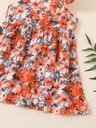 Vestido de Princesa con Flores y Mangas de Vuelo Luxeira