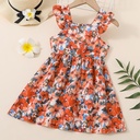 Vestido de Princesa con Flores y Mangas de Vuelo Luxeira