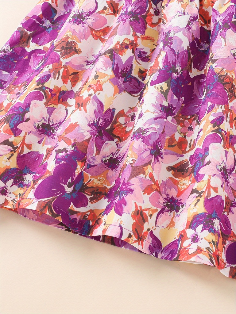 Vestido de Princesa con Flores y Mangas de Vuelo Luxeira