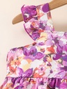 Vestido de Princesa con Flores y Mangas de Vuelo Luxeira