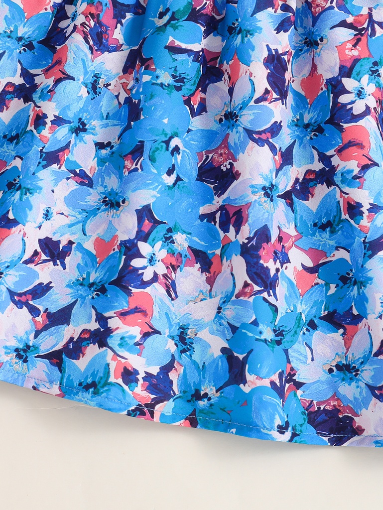 Vestido de Princesa con Flores y Mangas de Vuelo Luxeira