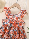 Vestido de Princesa con Flores y Mangas de Vuelo Luxeira