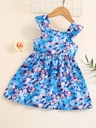 Vestido de Princesa con Flores y Mangas de Vuelo Luxeira