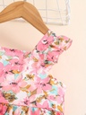 Vestido de Princesa con Flores y Mangas de Vuelo Luxeira