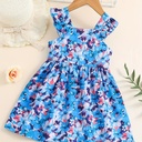 Vestido de Princesa con Flores y Mangas de Vuelo Luxeira