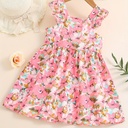 Vestido de Princesa con Flores y Mangas de Vuelo Luxeira