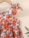 Vestido de Princesa con Flores y Mangas de Vuelo Luxeira