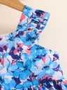 Vestido de Princesa con Flores y Mangas de Vuelo Luxeira