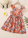 Vestido de Princesa con Flores y Mangas de Vuelo Luxeira