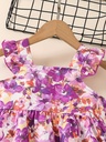 Vestido de Princesa con Flores y Mangas de Vuelo Luxeira